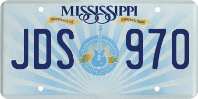 MS license plate JDS970