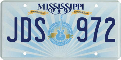MS license plate JDS972