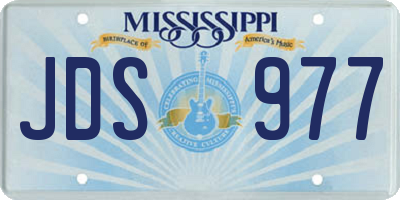 MS license plate JDS977