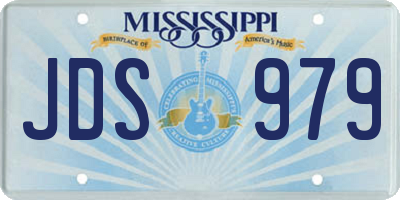 MS license plate JDS979