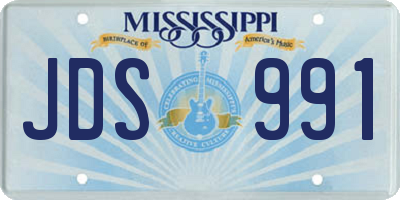 MS license plate JDS991