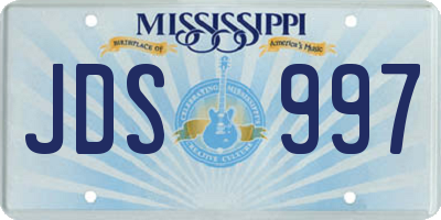 MS license plate JDS997