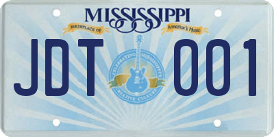 MS license plate JDT001