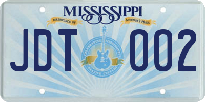 MS license plate JDT002