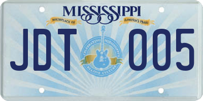 MS license plate JDT005