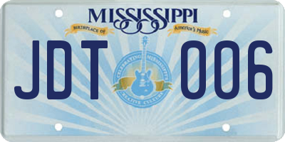 MS license plate JDT006