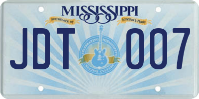 MS license plate JDT007