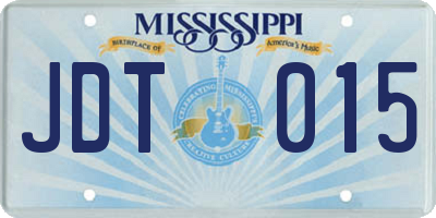 MS license plate JDT015