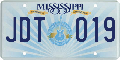 MS license plate JDT019
