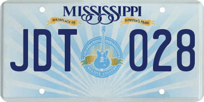 MS license plate JDT028