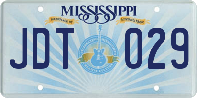 MS license plate JDT029