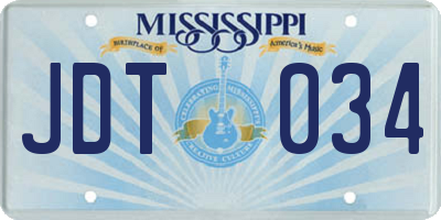 MS license plate JDT034