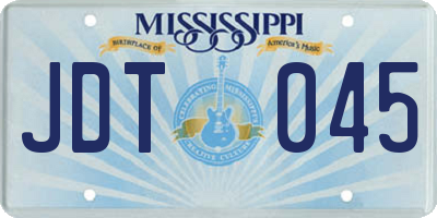 MS license plate JDT045
