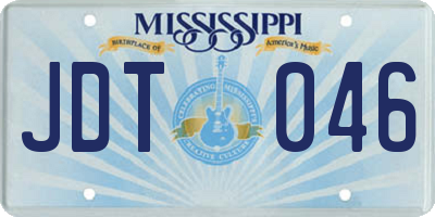 MS license plate JDT046