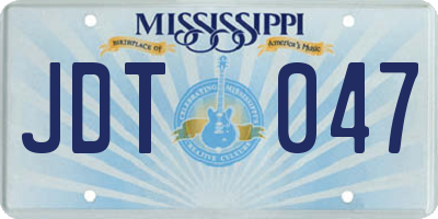 MS license plate JDT047