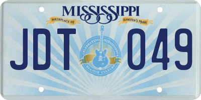 MS license plate JDT049