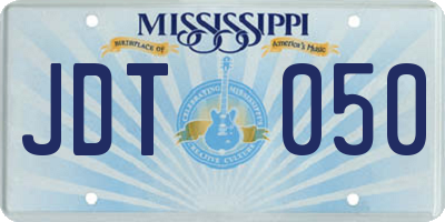 MS license plate JDT050