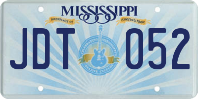 MS license plate JDT052