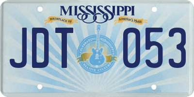 MS license plate JDT053