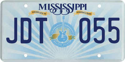 MS license plate JDT055