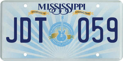 MS license plate JDT059