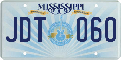 MS license plate JDT060