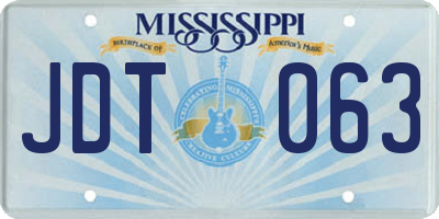 MS license plate JDT063