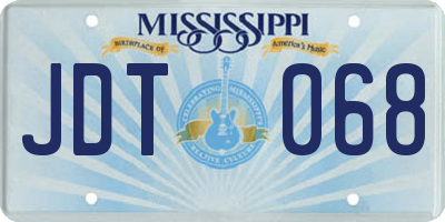 MS license plate JDT068