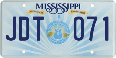 MS license plate JDT071