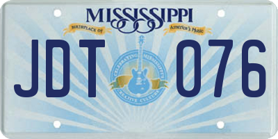 MS license plate JDT076