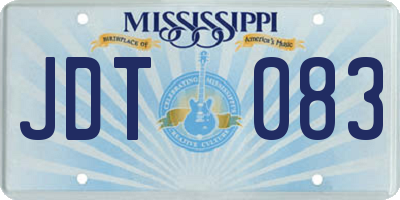 MS license plate JDT083