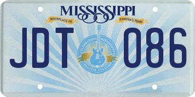 MS license plate JDT086