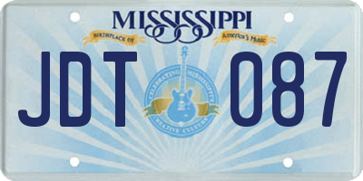 MS license plate JDT087