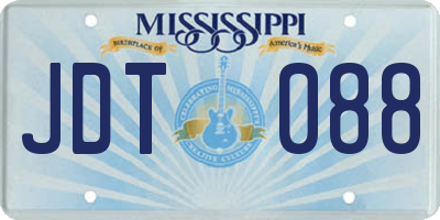 MS license plate JDT088