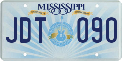 MS license plate JDT090