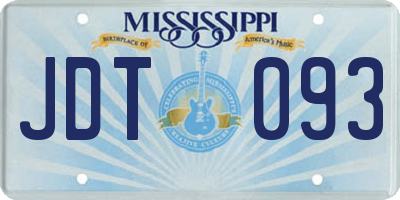 MS license plate JDT093