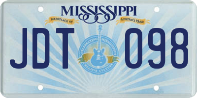 MS license plate JDT098
