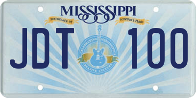 MS license plate JDT100