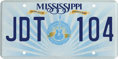 MS license plate JDT104