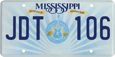 MS license plate JDT106