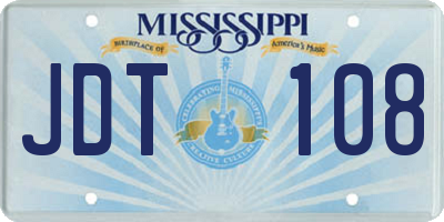 MS license plate JDT108