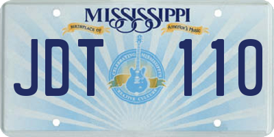 MS license plate JDT110