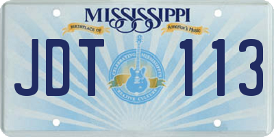 MS license plate JDT113