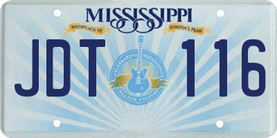 MS license plate JDT116