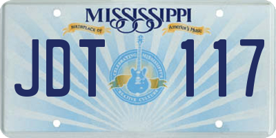 MS license plate JDT117