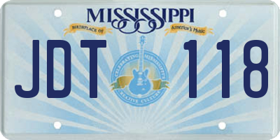 MS license plate JDT118