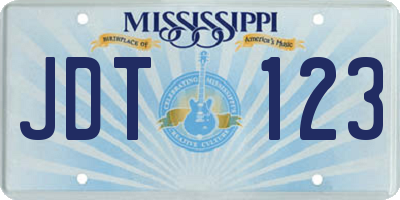 MS license plate JDT123