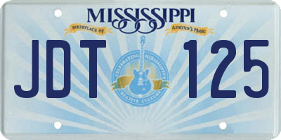 MS license plate JDT125