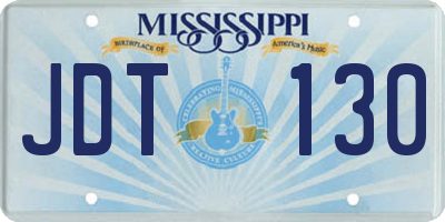 MS license plate JDT130