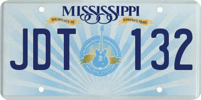 MS license plate JDT132